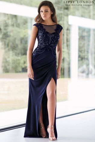 Lipsy Love Michelle Keegan Sequin Petite Artwork Maxi Dress